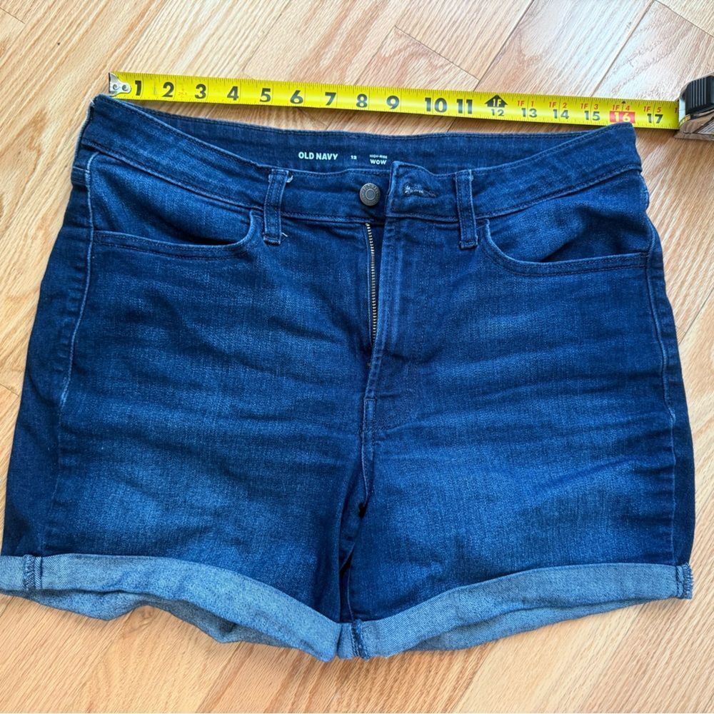 Old Navy Women's High Waist Denim Shorts - Dark Blue